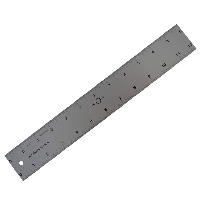Ludwig Precision 12" Center-Finding Aluminum Straight Edge, 81212 12-INCH - NewNest Australia