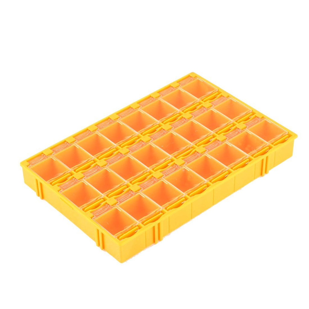 Uxcell a16010300ux0102 Plastic 24 Compartments Electronic Components Storage Box Case - NewNest Australia