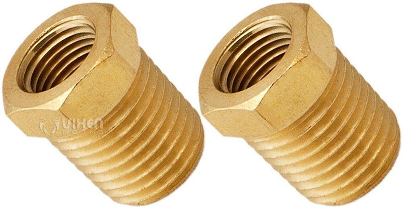 Vixen Horns 1/4" NPT Male to 1/8" NPT Female Brass Thread Reducer Fitting for Train/Air Horn Tanks - Bundle of Two Fittings VXA1418-2 - NewNest Australia