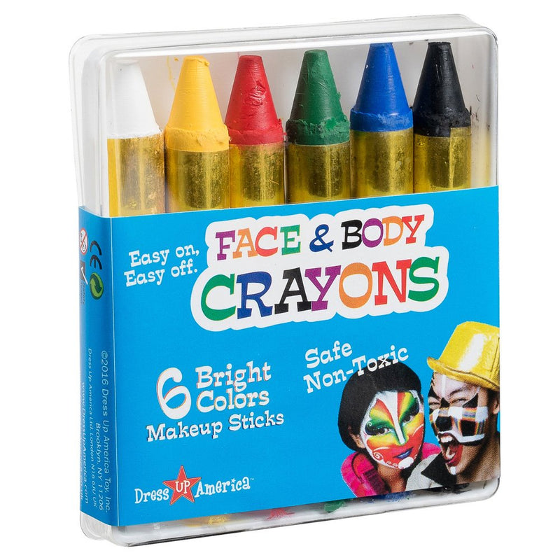 Dress-Up-America Face Paint Kit - Face And Body Paint Crayons - 6 Piece Set Halloween Makeup for Kids and Adults - NewNest Australia