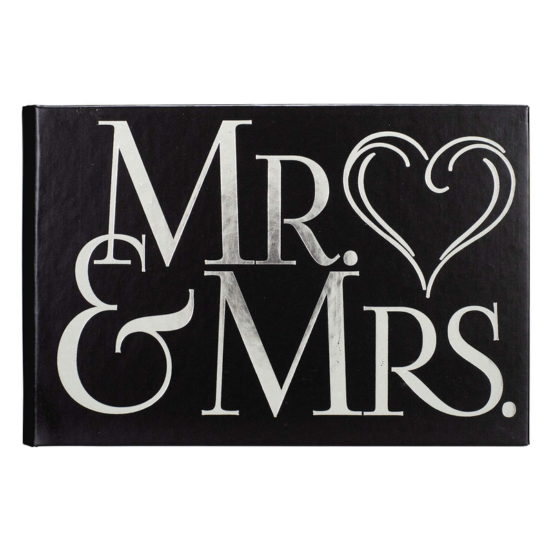 Malden International Designs Wedding Celebrations Mr & Mrs Brag Book Photo Album, 40-4x6, White Black - NewNest Australia