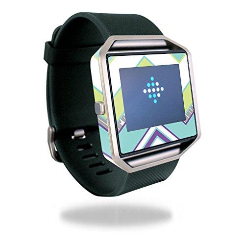 NewNest Australia - MightySkins Skin Compatible with Fitbit Blaze Cover wrap Sticker Skins Pastel Chevron 