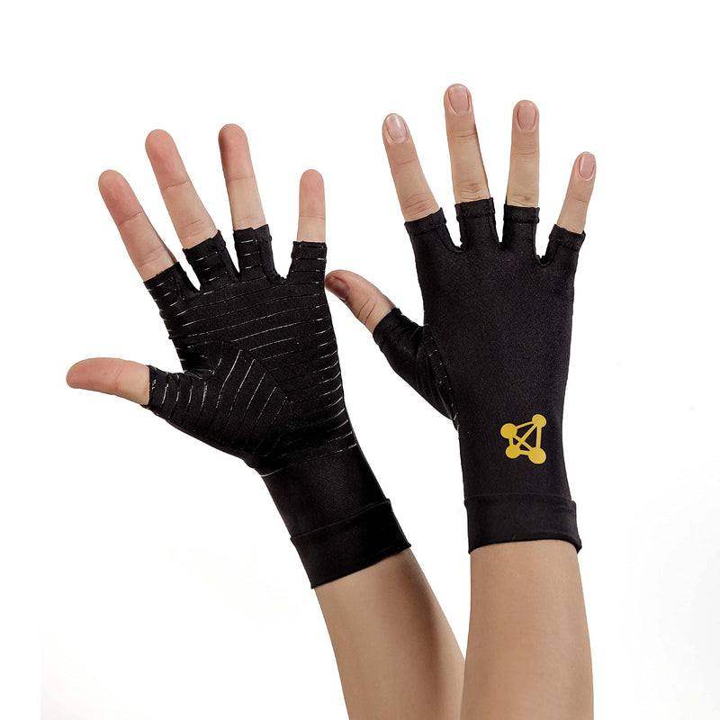 CopperJoint Fingerless Compression Gloves – Copper-Infused Designed to Support Your Hands - Rapid Recovery and Pain Relief, All Lifestyles - Pair Small - NewNest Australia