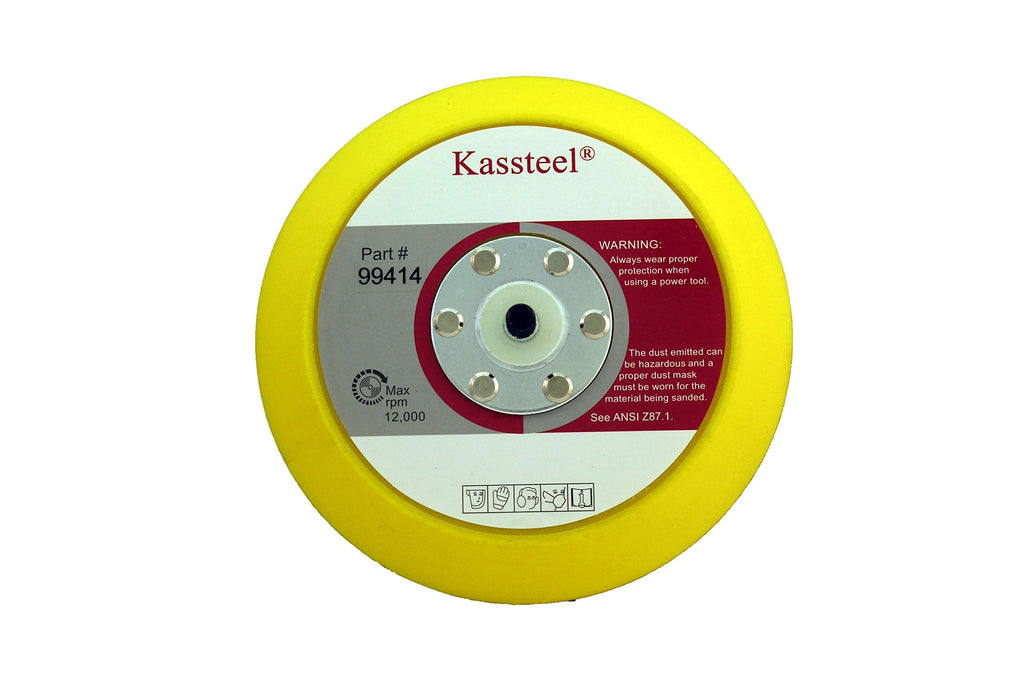 Kassteel 99414 6" by No Hole Back-up Pad with 16mm Thick 5/16"-24 Threaded Hub PSA Sanding Discs (1 Pad) - NewNest Australia