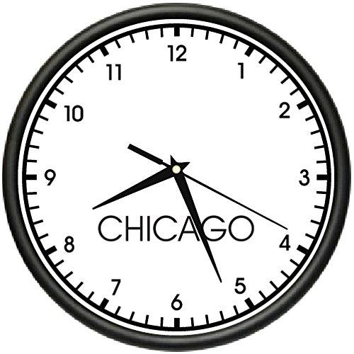 NewNest Australia - Chicago TIME Wall Clock World time Zone Clock Office Business 