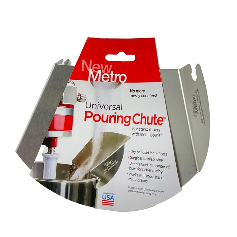 New Metro Design Set of 1 Stainless Bowl Pouring Chute, Silver - NewNest Australia