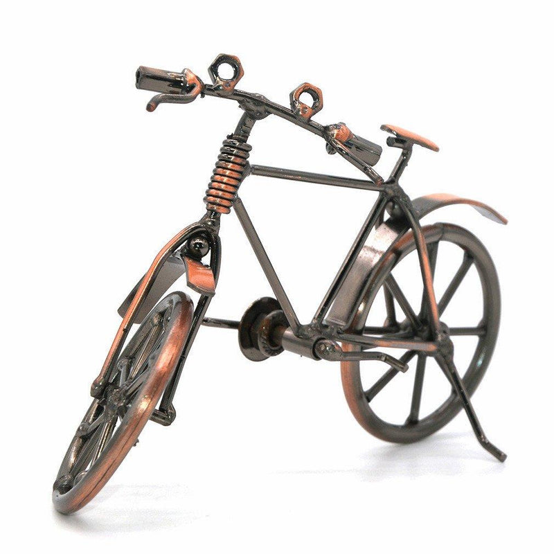 NewNest Australia - Medigy Metal Sculpture Retro Classic Handmade Iron Motorcycle Bicycle Unique Metal Art Decoration Ornaments for Bicycle Motocycle Lovers 