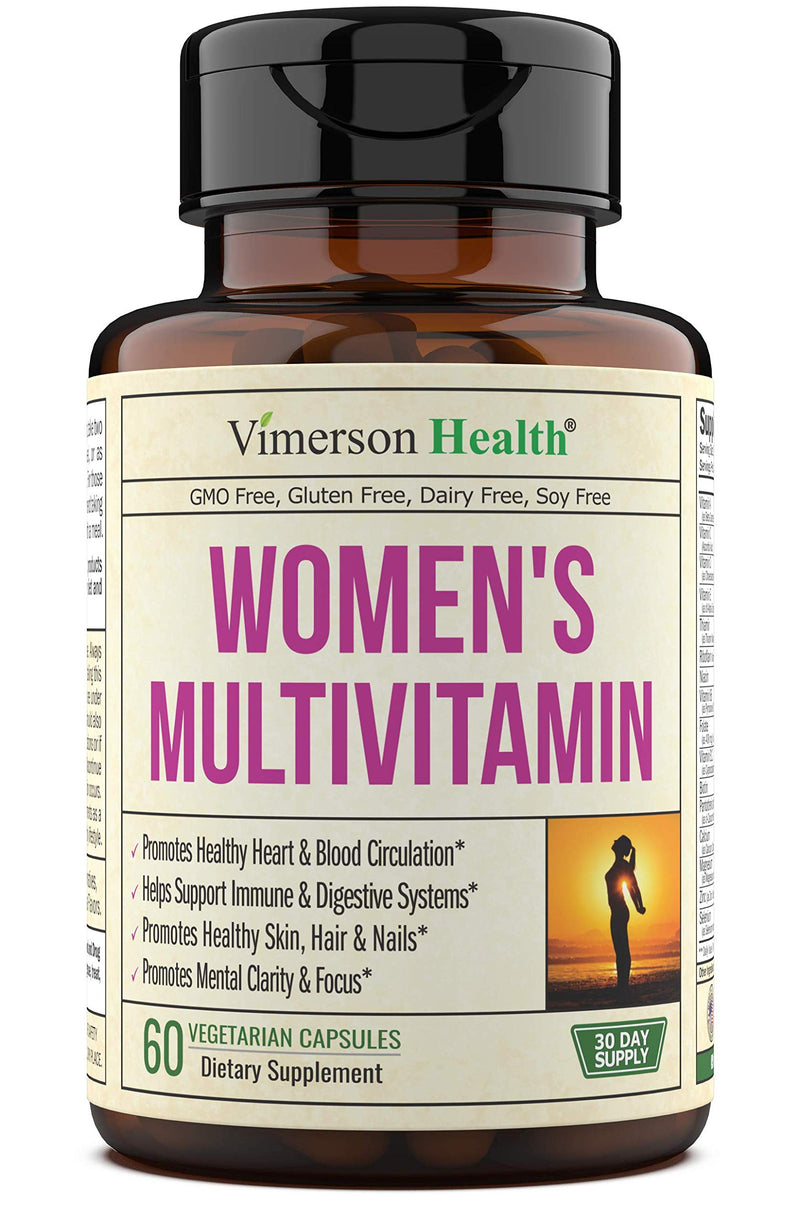 Women's Multivitamin Supplement - Daily Vitamins and Minerals with Folic Acid, Chromium, Magnesium, Biotin, Zinc, Calcium and more. Includes Plant Based Propriety Blend for Immune Support. 60 Capsules 60 Count (Pack of 1) - NewNest Australia