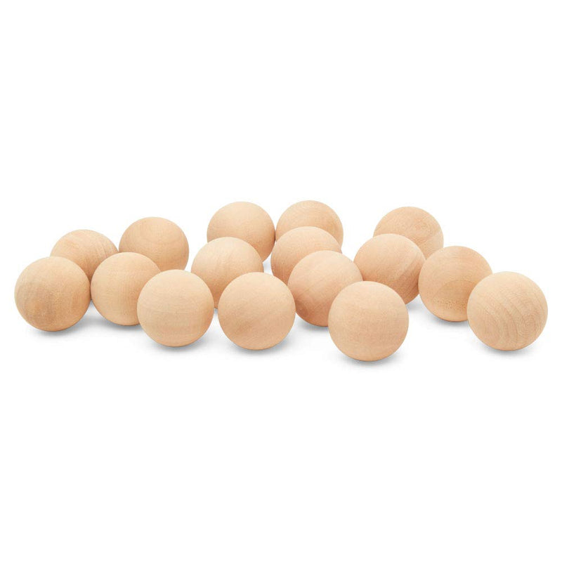 1 inch Wooden Round Ball, Bag of 100 Unfinished Natural Round Hardwood Balls, Smooth Birch Balls, for Crafts and DIY Projects (1 inch Diameter) by Woodpeckers 1 Inch Pack of 100 - NewNest Australia
