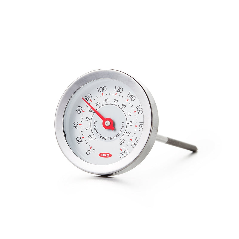 NewNest Australia - OXO 11133300 Thermometer, 1 Count, Silver Analog Instant Read Thermometer 
