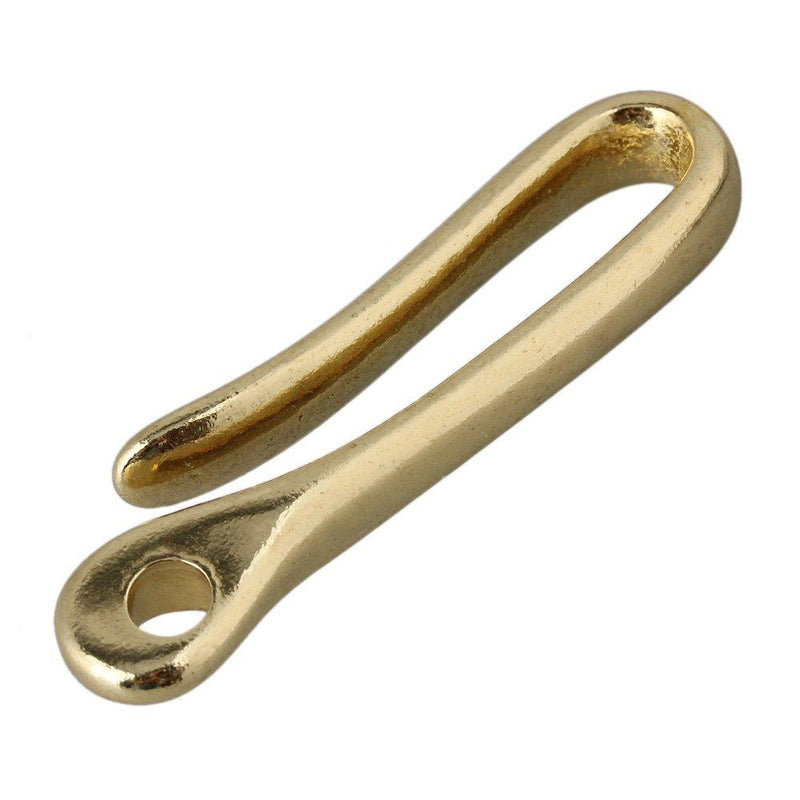 NewNest Australia - RDEXP Golden Solid Brass U Hook Key Chain Belt Wallet Clip Holder (60mm L) 