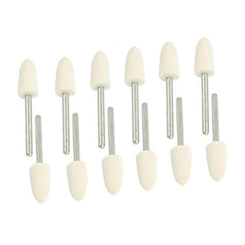 Haobase 12Pcs Mandrel Mounted White Conical Felt Point Polishing Tool - NewNest Australia