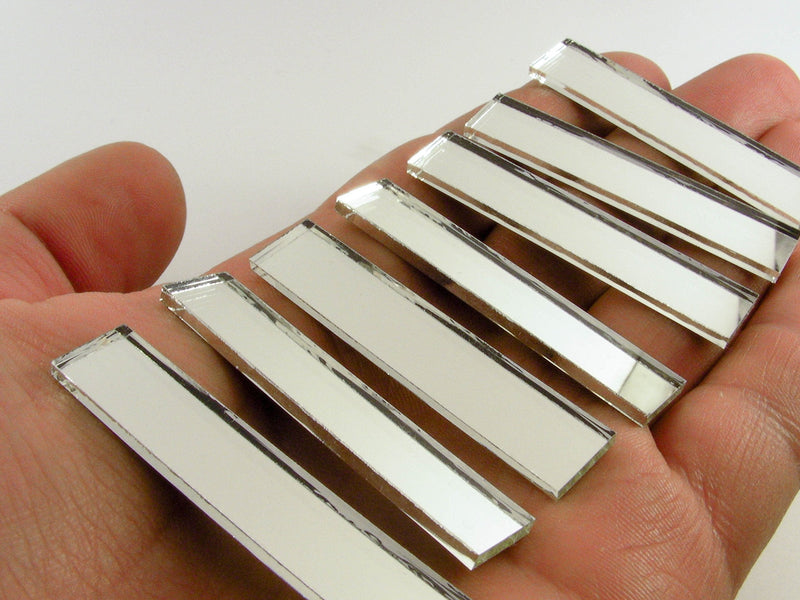 Rectangular 3/8" x 2" Mirror Mosaic Tile. 50 pcs - NewNest Australia