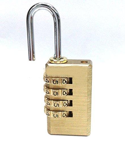 Surborder Shop Padlock - 4 Digit Combination Lock - Weather Proof - 2.5-inch Gold HL-214 - NewNest Australia