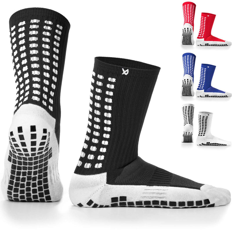 LUX Anti Slip Soccer Socks,Non Slip Football/Basketball/Hockey Sports Grip Pads Socks Black - NewNest Australia