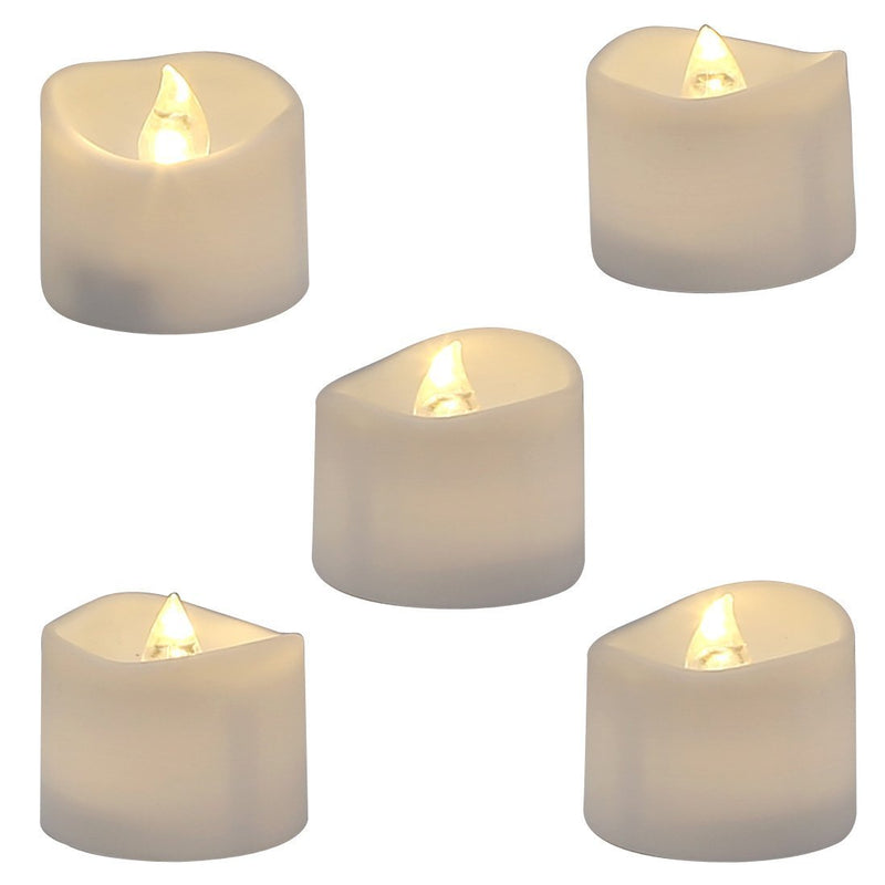 Homemory Flameless Tea Lights Candles, Last 5days Longer Battery Operated LED Votive Candles, 12 pcs Flickering Tealights with Warm White Light for Wedding, Valentine's Day, Halloween, Christmas - NewNest Australia