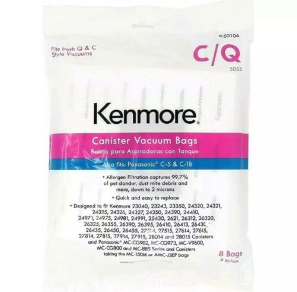 Kenmore 50104 8 Pack Style C/Q Canister Vacuum Bags Original Version - NewNest Australia