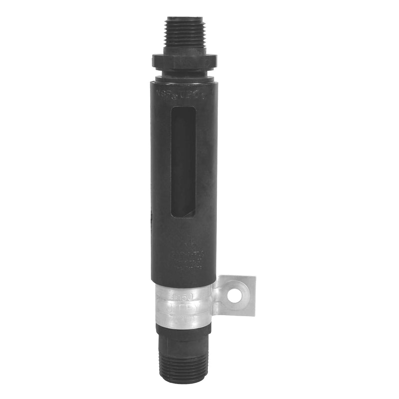 High Flow Rate Inline air gap with 1/4-inch FIP or 1/2-inch Thread Inlet and 5/8-inch Compression Fitting or 3/-inch Thread Outlet. (AG150-002, 211212, GAP-A-FLO) - NewNest Australia