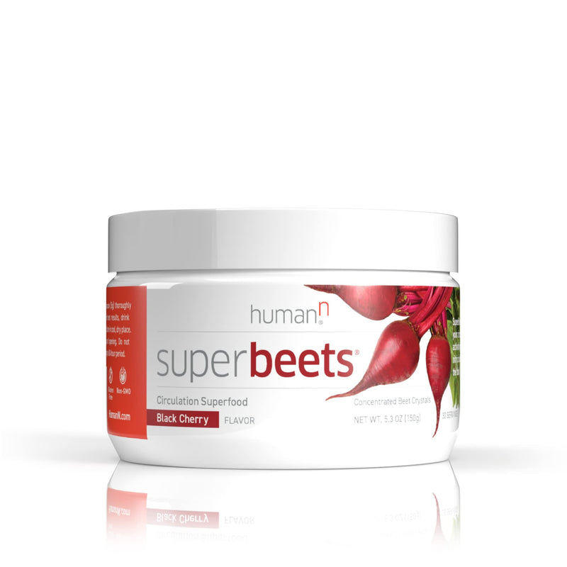HumanN SuperBeets Black Cherry - Beet Root Powder - Nitric Oxide Boost for Blood Pressure, Circulation & Heart Health Support - Non-GMO Superfood Supplement - Natural Black Cherry Flavor, 30 Servings - NewNest Australia
