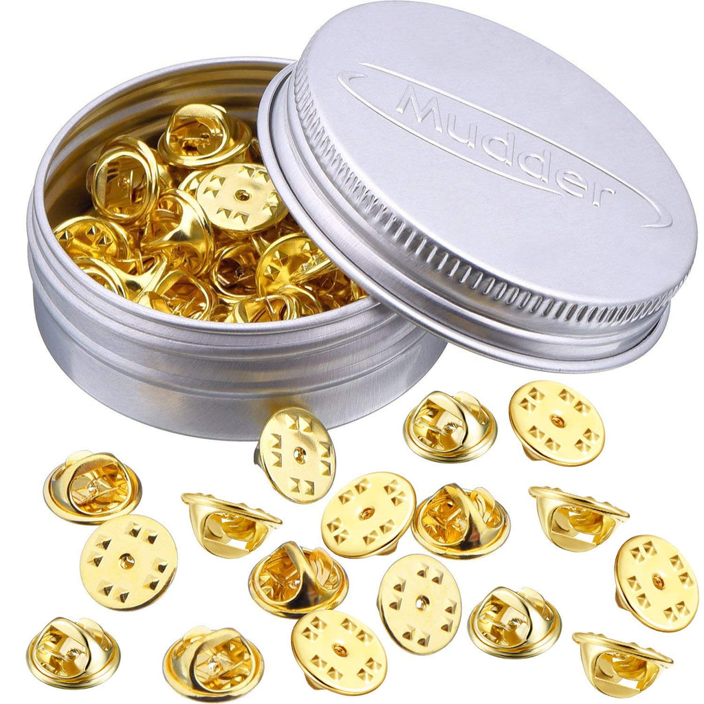 Brass Clutch Badge Insignia Clutches Pin Backs Replacement (Gold, 50 Pieces) - NewNest Australia