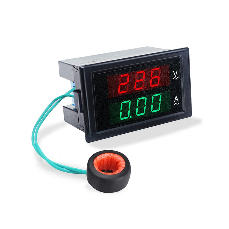 KETOTEK Volt Amp Meter Digital Voltmeter Ammeter AC 80V-300V 100A LED 2in1 Multimeter Panel Display Voltage Amperage Detector with Current Transformer 110V/220V V-A - NewNest Australia