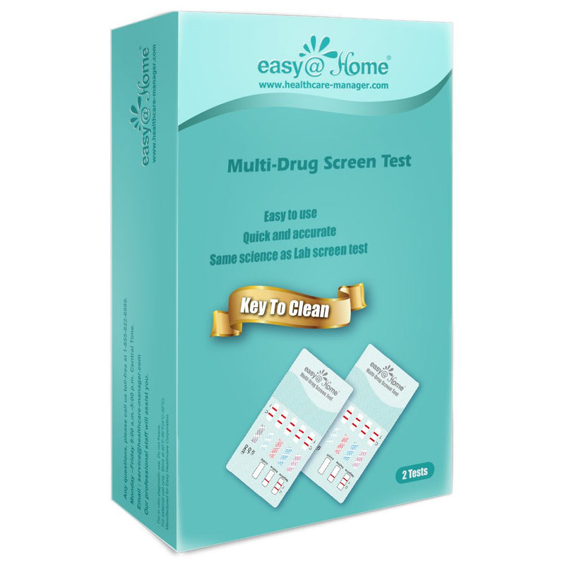 Easy@Home 12 Panel Instant Urine Drug Test - THC,COC,OPI 2000,MET,OXY,AMP,BAR,BZO,MTD,MDMA,PCP,PPX #EDOAP-1124 -Individual Wrap 12 Panel Multi Screen Urine Drug Test Kit (2 Pack) 2 Count (Pack of 1) - NewNest Australia
