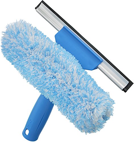 Unger Professional Microfiber Window Combi: 2-in-1 Professional Squeegee and Window Scrubber, 6" 6-inch - NewNest Australia