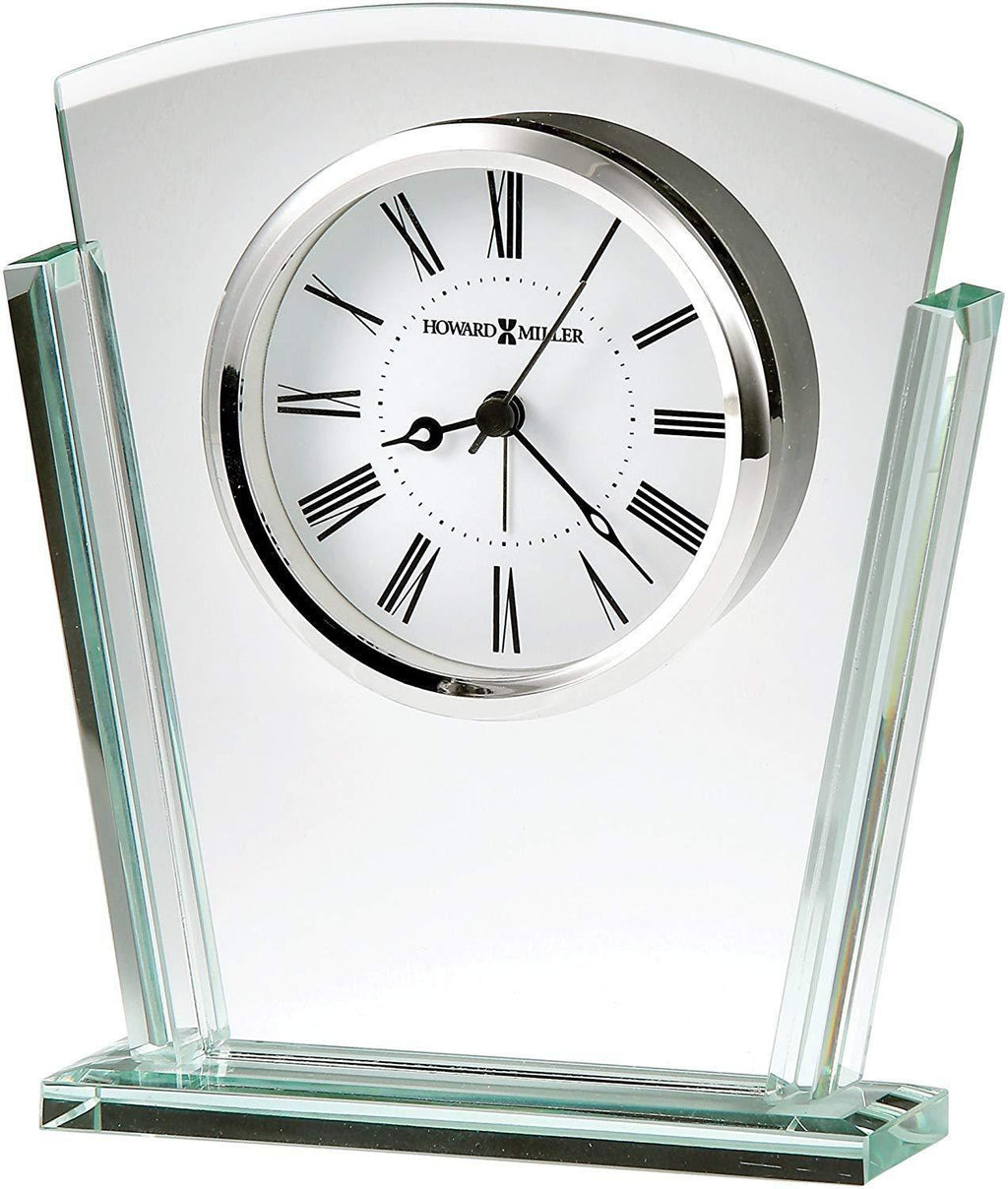 NewNest Australia - Howard Miller Granby Table Clock 645-781 – Modern Glass with Quartz Alarm Movement 