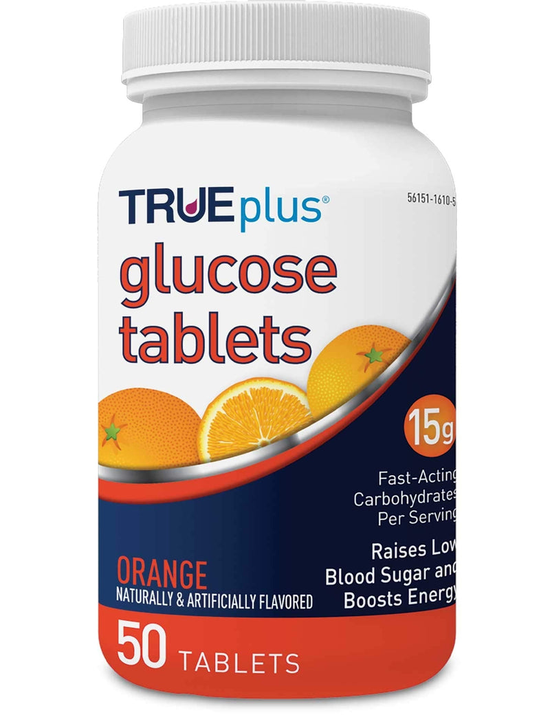 TRUEplus® Glucose Tablets, Orange - 50ct 50 Count (Pack of 1) - NewNest Australia