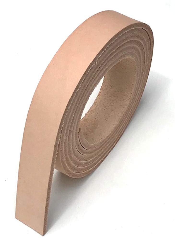 Dangerous Threads Natural Veg Tan 8/9 Ounce Leather Belt Blank Strip, Extra Long 1" x 72" - NewNest Australia