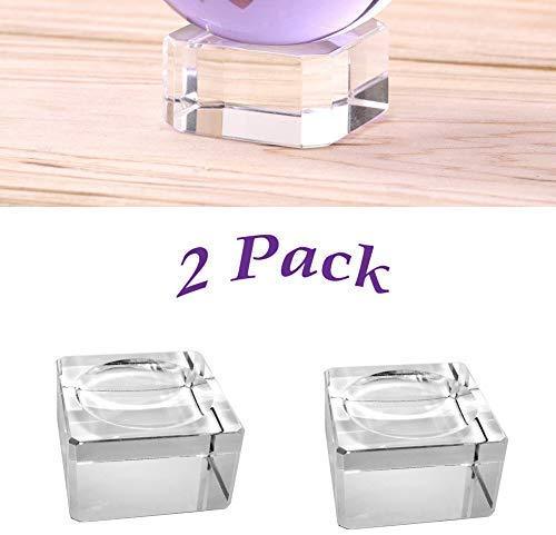 NewNest Australia - Amlong Crystal Square Crystal Ball Stand (Small (40-50mm), 2 Pack) Small (40-50mm), 2 pack 