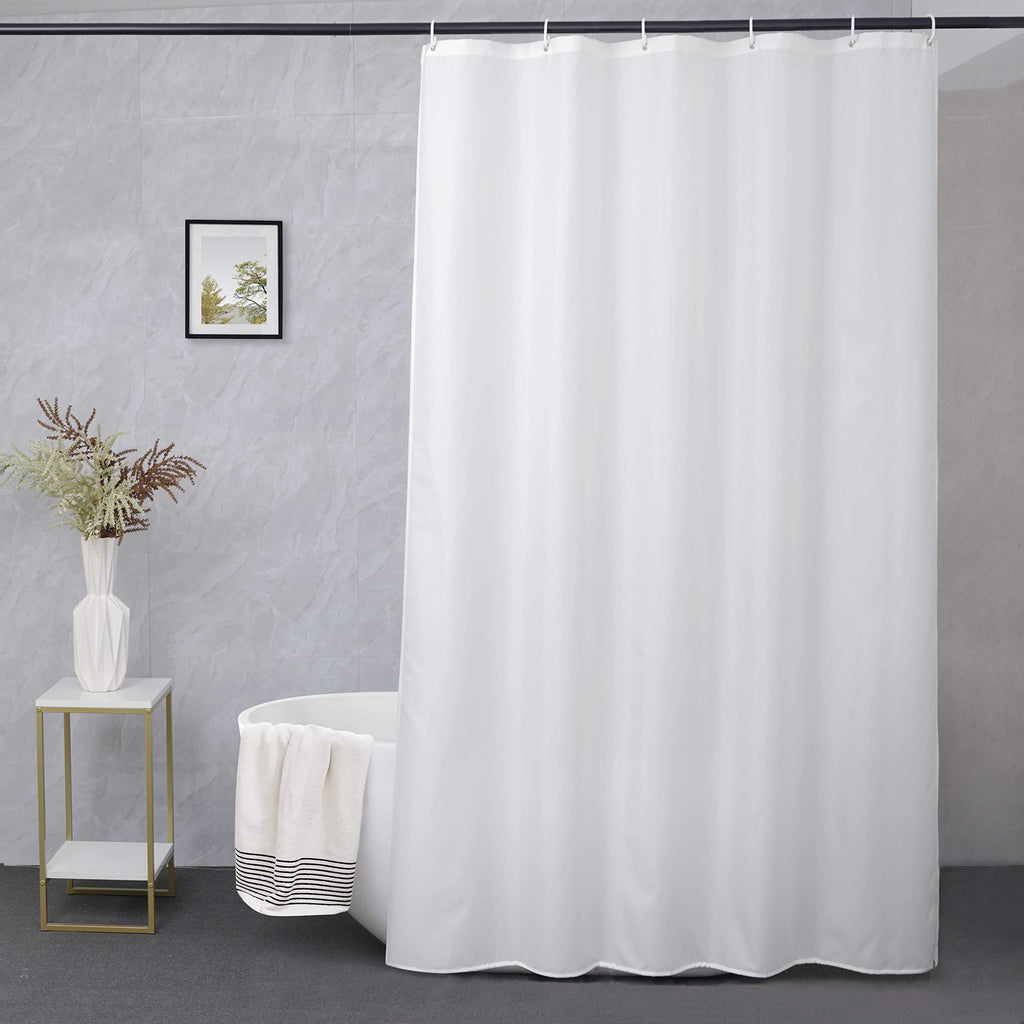 UFRIDAY 36 Inch Shower Liner, Solid White Fabric Shower Curtain, Waterproof, Suitable for Any Decor and Hotel, Stall Size 36 x 72 36Wx72L - NewNest Australia