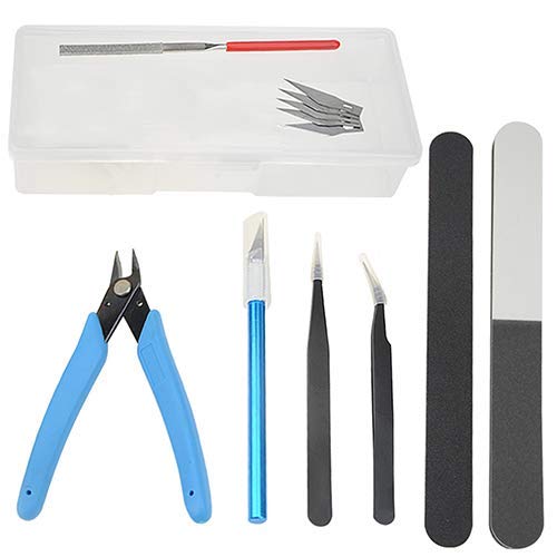 BXQINLENX Professional 8 PCS Gundam Model Tools Kit Modeler Basic Tools Craft Set Hobby Building Tools Kit for Gundam Car Model Building Repairing and Fixing(A) - NewNest Australia