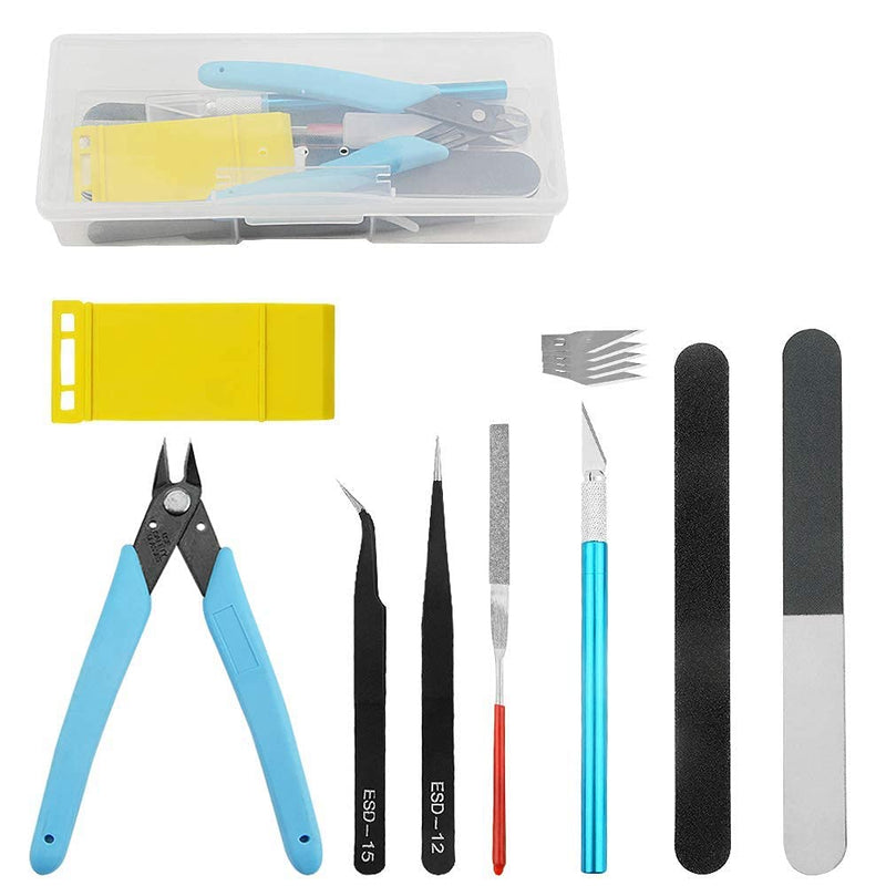 BXQINLENX Professional 9 PCS Gundam Model Tools Kit Modeler Basic Tools Craft Set Hobby Building Tools Kit for Gundam Car Model Building Repairing and Fixing(B) - NewNest Australia