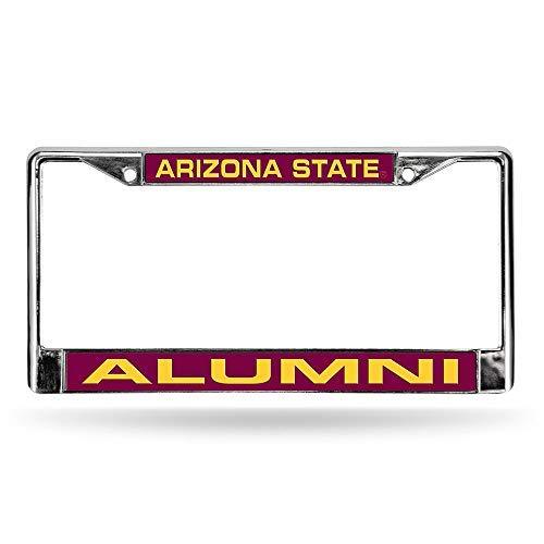 Rico Industries NCAA Unisex-Adult Laser Cut Inlaid Standard Chrome License Plate Frame Arizona State Sun Devils - Alumni 6 x 12.25-inches Team Color - NewNest Australia