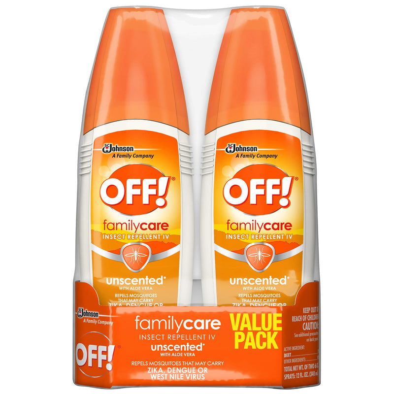 OFF! Family Care Insect & Mosquito Repellent, Unscented with Aloe-Vera, 7% Deet 6 oz, Value Pack. (Pack of 2) - NewNest Australia