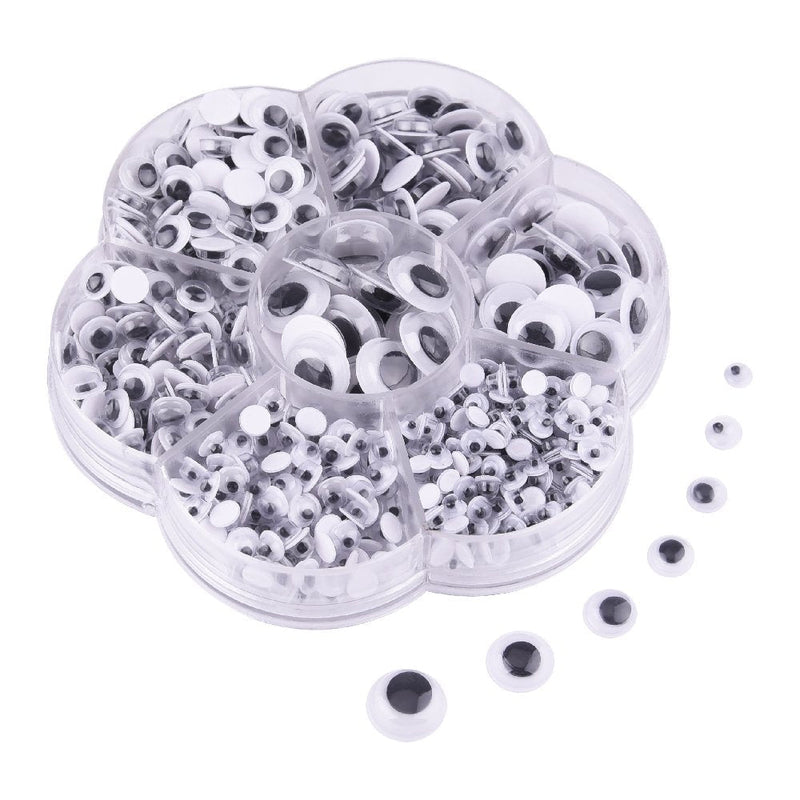 KUUQA 700 Pieces Mixed Wiggle Googly Eyes Self Adhesive Googly Eyes DIY Scrapbooking Crafts (Assorted Sizes) - NewNest Australia