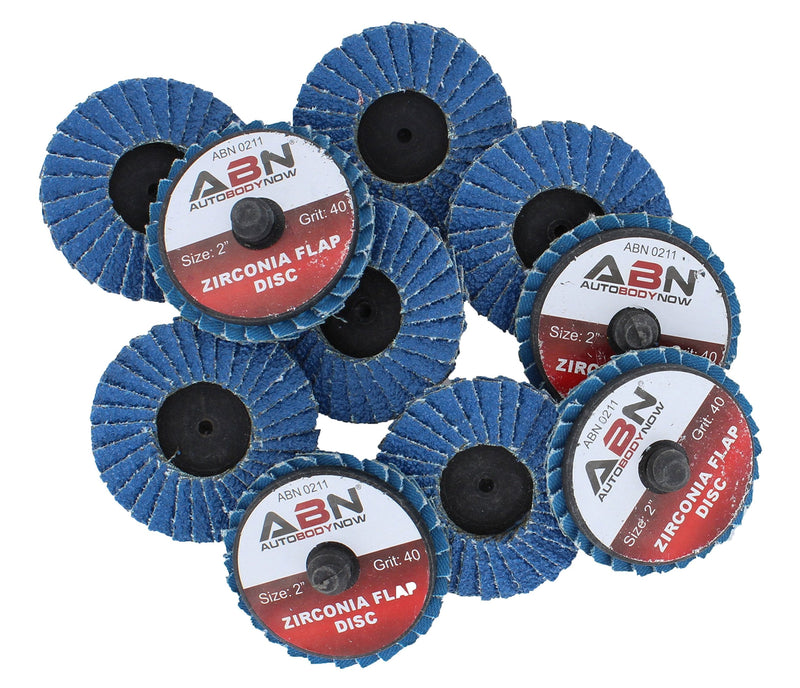 ABN Sandpaper Disc Set, 2in - T27 40 Grit High Density Zirconia Alumina 10pk Round Sander Flat Flap Round Sanding Pads 2 Standard Packaging - NewNest Australia