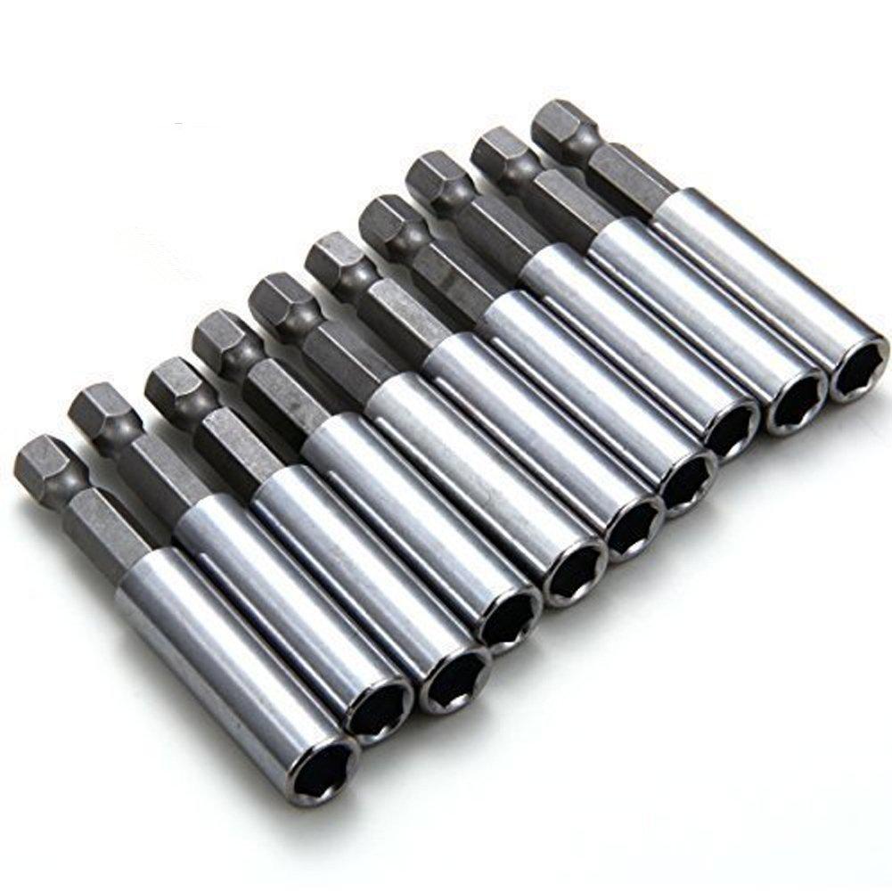 Rocaris 10 Pack Magnetic Extension Socket Drill Bit Holder 1/4" Hex Power Tools - NewNest Australia