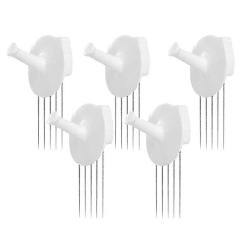 NewNest Australia - HOTLISTOR Reusable Multipurpose Piggy Cubicle Wall Hooks 5PCS 10PCS Decorative Pin Stick Hooks Office Partition Panel Hanger Home Kitchen 5 - Hooks 