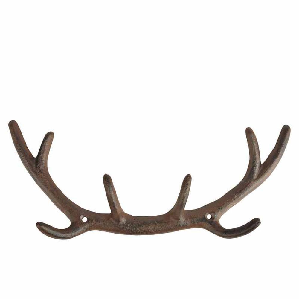 NewNest Australia - Esschert Design Rustic Cast Iron DB76 Antler Hooks 