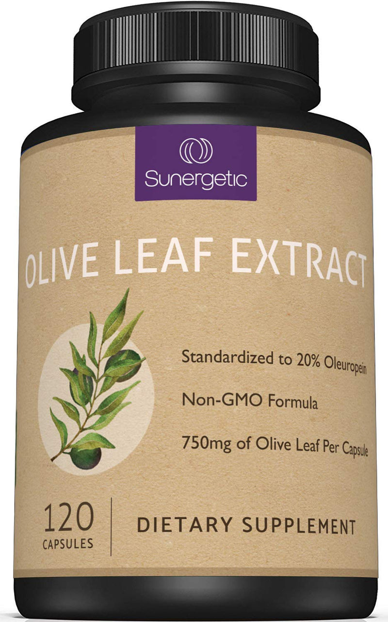Premium Olive Leaf Extract Capsules – Standardized to 20% Oleuropein – Super Strength Olive Leaf Exact Supplement Supports Immune System & Cardiovascular Health – 750mg Per Capsule – 120 Capsules - NewNest Australia