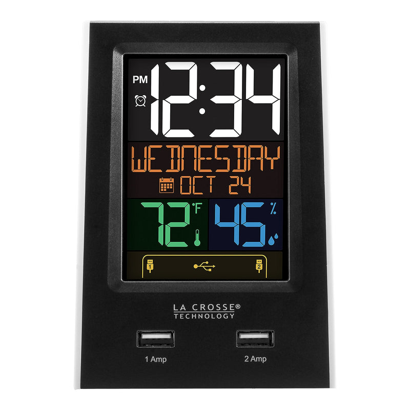 NewNest Australia - La Crosse Technology C86224 Dual USB Charging Alarm with nap Timer, Black 