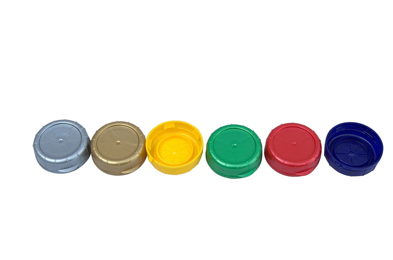 NewNest Australia - The Dairy Shoppe Multi Color Easy ID Caps for Glass Milk Bottles 48 MM (6, Multi Color) 6 