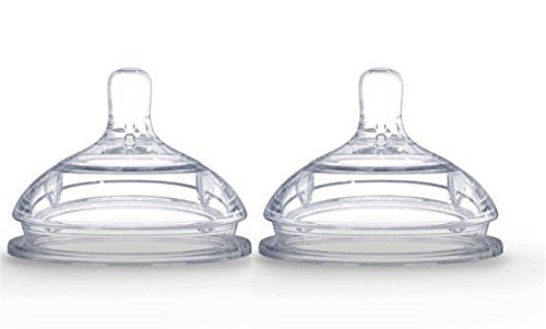 Comotomo 2 Pack Silicone Replacement Nipple, Slow Flow Clear, 0-3 Months - NewNest Australia