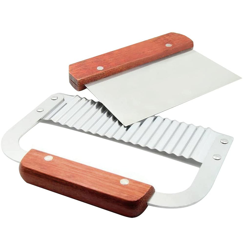 2pcs Stainless Steel Wavy & Straight Soap Mold Loaf Cake Cutter Cutting Tools set Silver - NewNest Australia