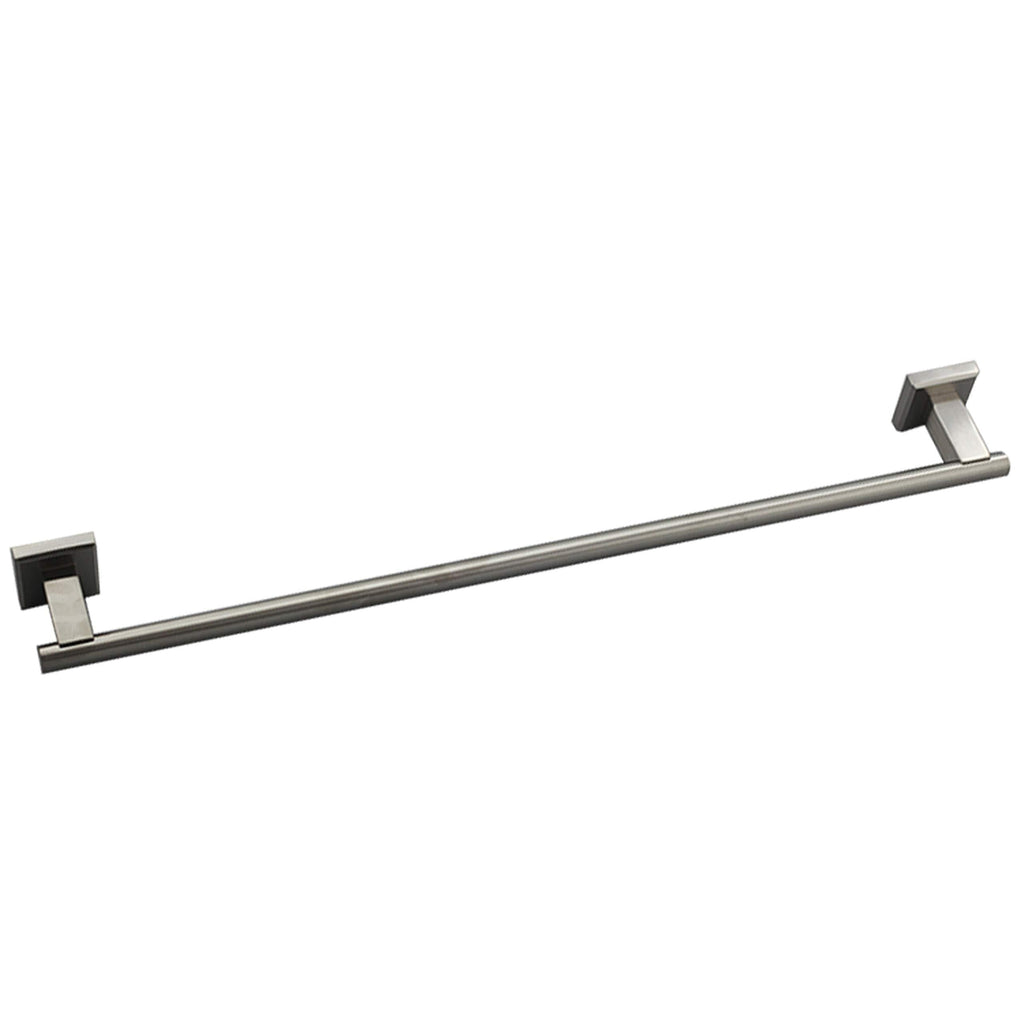 QT Home Decor Premium Modern Single Towel Bar Rack w/Square Base (24 Inches)- Brushed Finish, Made from Stainless Steel, Water and Rust Proof, Wall Mounted, Easy to Install - NewNest Australia