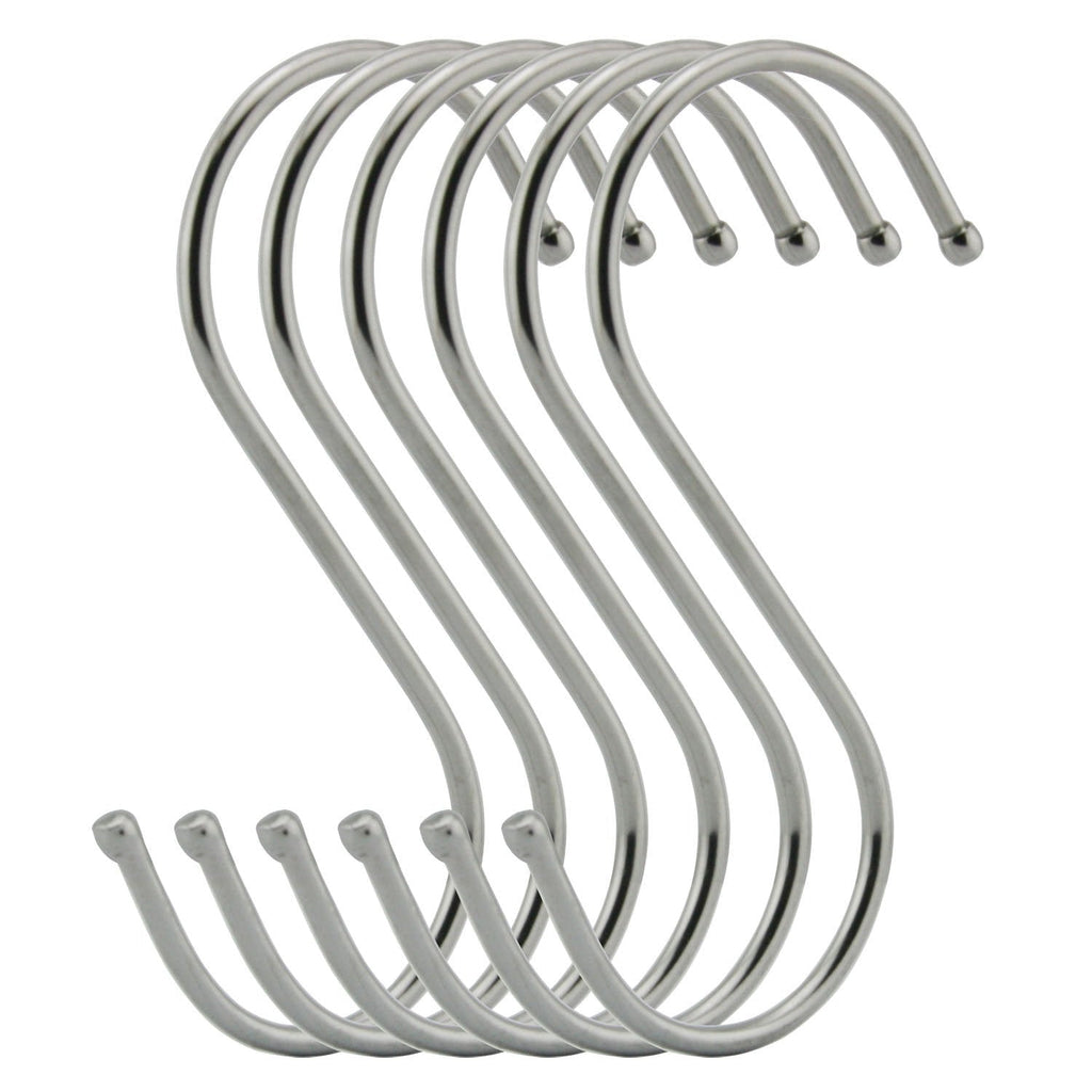 NewNest Australia - RuiLing 6-Pack 4.7 Inches Extra Large S Shape Hooks,Heavy-Duty Stainless Steel Hanging Hooks - Multiple uses,Ideal for Apparel, Kitchenware, Utensils, Plants, Towels, Gardening Tools. XL 