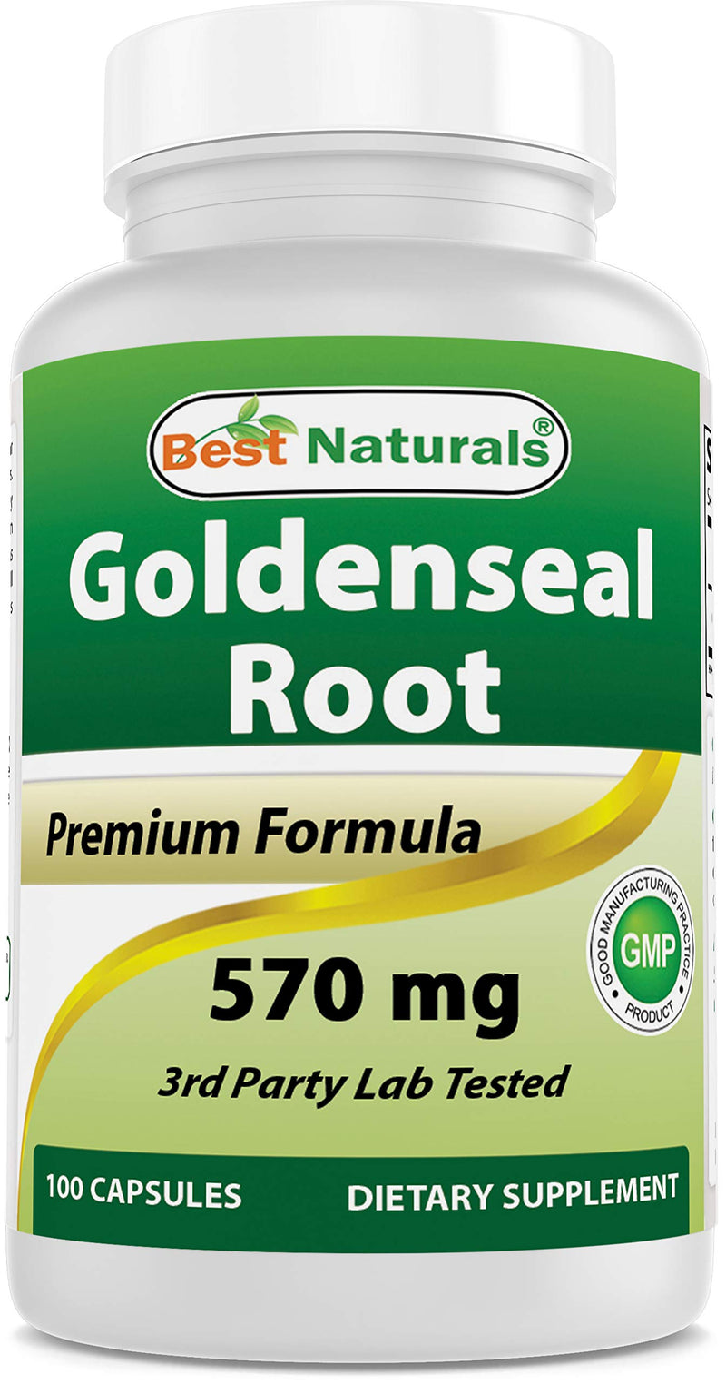 Best Naturals Goldenseal Root 570 mg (Non-GMO) 100 Capsules 100 Count (Pack of 1) - NewNest Australia