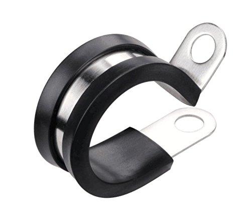 LOKMAN 20 Pack 1/2 Inch Stainless Steel Cable Clamp, Rubber Cushioned Insulated Clamp, Metal Clamp, Tube Holder for Tube, Pipe or Wire Cord Installation - NewNest Australia